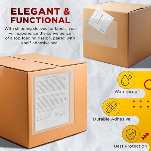 APQ Supply Clear Packing List Envelopes, 7 x 10 Inch Self Seal Shipping Document Pouches, 100 Pack for Business Warehouse E Commerce Fulfillment and Shipping Departments - Image 4