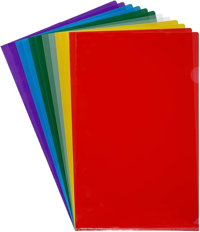 JAM PAPER Plastic Sleeves - Legal Size - 9 x 14 1/2 - Assorted Color Project Pockets - 12 Page Protectors/Pack - Image 3