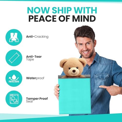 Teal Bubble Mailers 14.25x20, Self Seal Poly Padded Envelopes #7, 15 Pack - Image 6