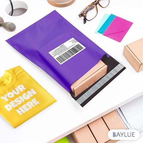 Purple Poly Mailers 9x12, Self Seal Shipping & Mailing Bags, 1000 Pack Bulk - Image 6