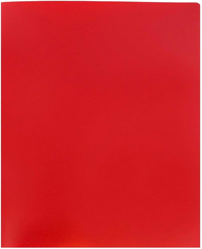 JAM PAPER Heavy Duty Plastic 2 Pocket Extra Tough School Folders - Red - 6/Pack - Image 7