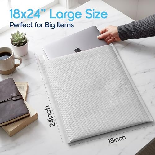 Bubble Mailers 18x23, Self Seal Poly Padded Envelopes #9, 20 Pack - Image 3