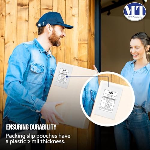 MT Products Blank Envelope Shipping Label Sleeves - 6.5" x 10" Packing Slip Pouches for Shipment/Return - Case of 1000 - Image 4