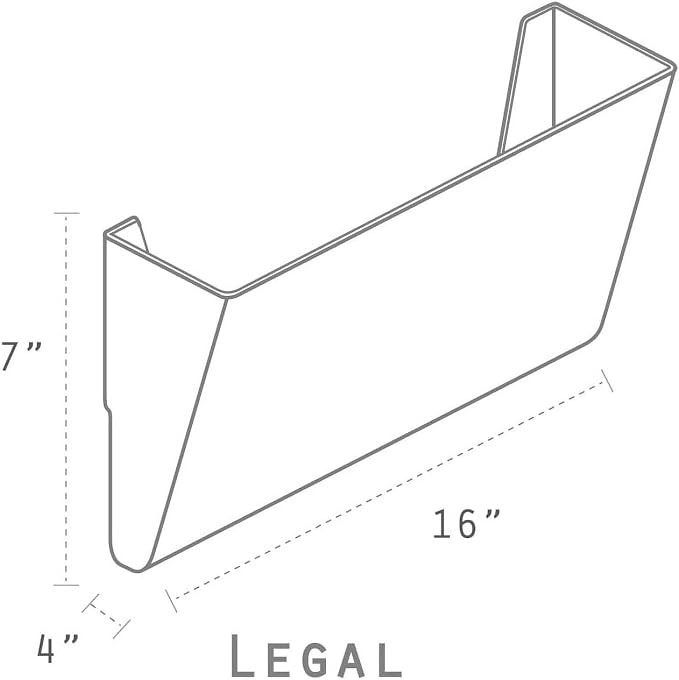 Storex Unbreakable Wall File, 16 x 4 x 7 Inches, Legal, Smoke, Case of 6 (70324U06C) - Image 5