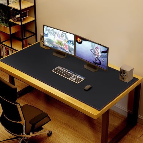 ZORESYN 59.1"x27.6" PU Leather Desk Pad Protector Black - Image 3
