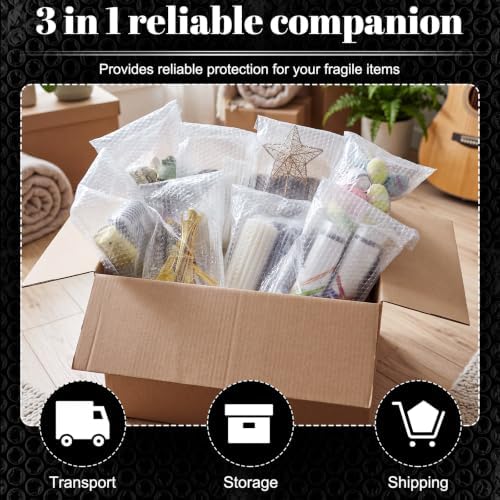 Frienda 150 Pcs Self Adhesive Bubble Bags Packing Pouches, 8" X 12" - Image 4
