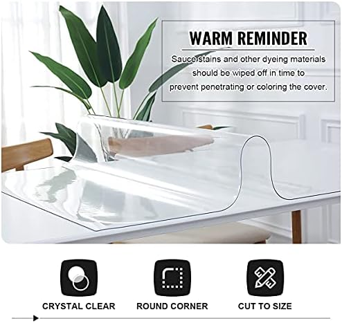 Royhom Clear Table Protector 42 x 90 Inch, 2mm Plastic Table Cover - Image 4