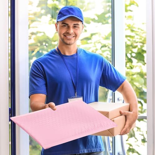 Fuxury Bubble Mailers Bulk 10.5x16 250Pack Light Pink Poly Padded Envelopes - Image 6
