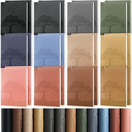 TaoBary A5 PU Leather Journals Bulk Colorful Tree Journal Notebook Soft Leather Cover Lined Ruled Writing Notebook for Back to School Office Group Team Volunteer(Mixed Colors,24 Pcs) by TaoBary