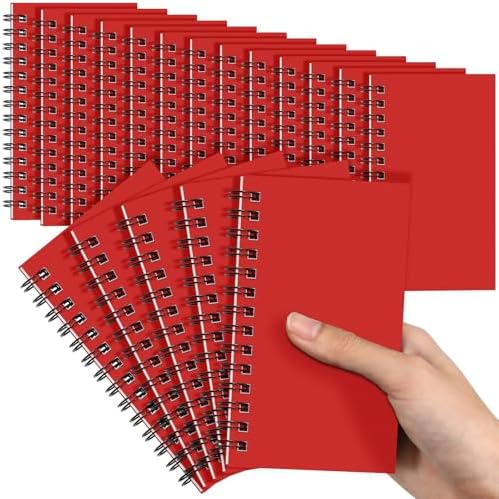 Jutom 18 Pcs Small Spiral Notebook Memo Pad 3x5, Red by Jutom