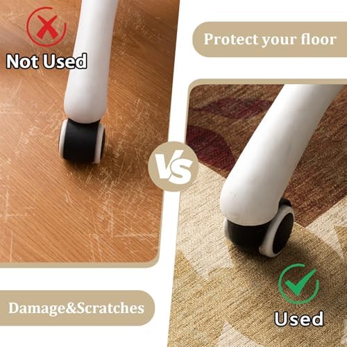 Office Chair Mat for Hardwood Floor, 72"x48" Easy Glide Computer Desk Mat Protector for Rolling Chair Under Desk Rug Nonslip Backing, Machine Wash, (Modern) - Image 4