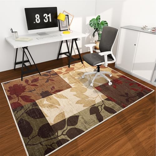Office Chair Mat for Hardwood Floor, 72"x48" Easy Glide Computer Desk Mat Protector for Rolling Chair Under Desk Rug Nonslip Backing, Machine Wash, (Modern) by CHAKME