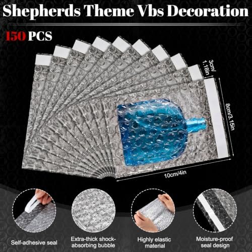 Frienda 150 Pcs Self Adhesive Bubble Bags Packing Pouches, 3.15" X 4" - Image 2
