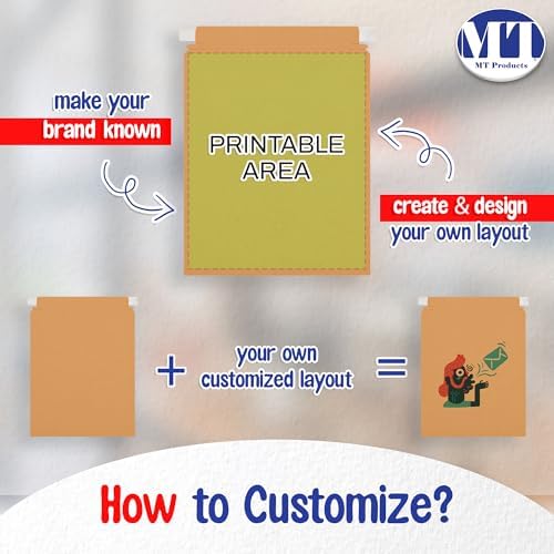 MT Products Custom Printed Mailer Envelopes with Self-Seal Tape 9.75" x 12.25" – Keeps Delicate Items Safe - Image 5