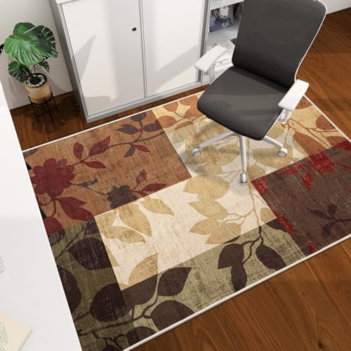 Office Chair Mat for Hardwood Floor, 60"x45" Easy Glide Computer Desk Mat Protector for Rolling Chair Under Desk Rug Nonslip Backing, Machine Wash, (Modern) by CHAKME