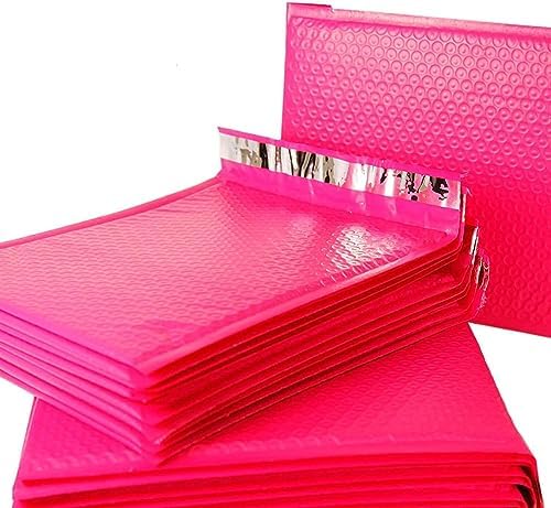 iMBAPrice Hot Pink #6 Poly Bubble Mailers 12.5x19 Inch, 100-Pack Large Self-Seal Padded Shipping Envelopes, Waterproof Mailer Bags for Cosmetics, Clothing & Packaging - Image 2