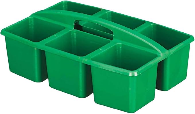 Really Good Stuff Six-Equal-Compartment Caddies, 6-Pack | Classroom Table Caddies, Assorted Colors Portable Plastic Storage Classroom Caddy f - Image 8