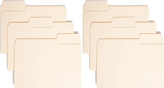 Smead SuperTab Heavyweight File Folder,Oversized 1/3-Cut Tab,Letter Size,Manila,50 Per Box (10401),(Pack of 2) by SMEAD