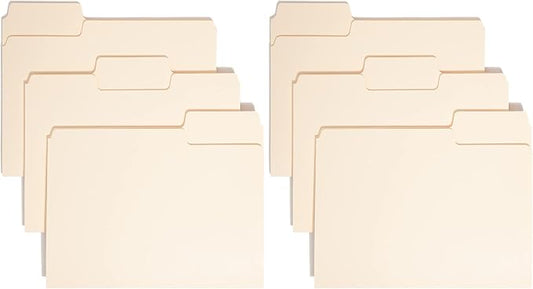 Smead SuperTab Heavyweight File Folder,Oversized 1/3-Cut Tab,Letter Size,Manila,50 Per Box (10401),(Pack of 2) by SMEAD