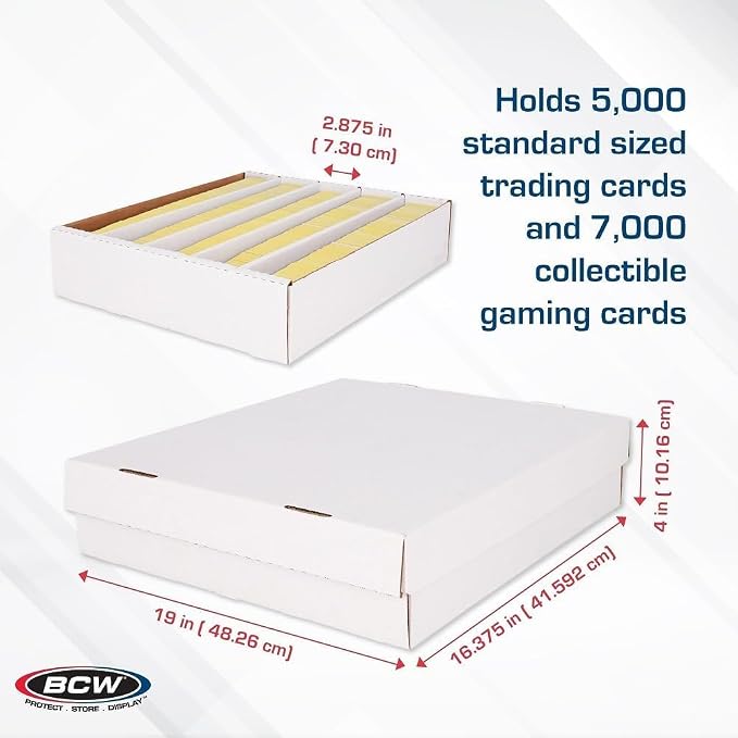 BCW Super Monster 5 Row Trading Card Storage Box - 5ct | Holds 5000 Standard Trading Cards & 7000 Gaming Cards | Card Storage Box for Basketball, Football, MTG, Pokemon - Image 3