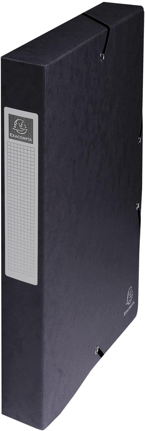 Exacompta - Ref 50400E - Elasticated Filing Boxes - 240 x 320mm in Size, Suitable for A4 Documents, 40mm Spine with Label - Assorted Colours (Pack of 8) - Image 5