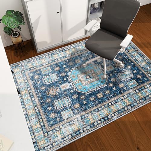 Office Chair Mat for Hardwood Floor, 60"x45" Easy Glide Computer Desk Mat Protector for Rolling Chair Under Desk Rug Nonslip Backing, Machine Wash, (Modern) by CHAKME