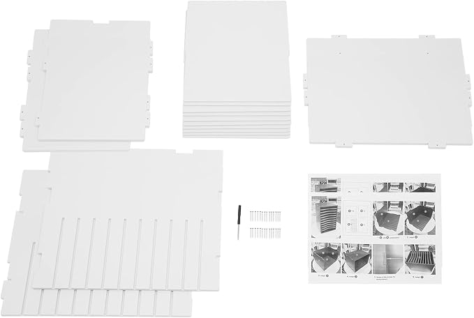 Desktop File Sorter, 11 Compartment Vertical Desktop Sorter, Literature Organizer Sorter Paper Organizer Storage File Sorter Mail Center Magazine Holder, Classroom Mailbox Paper Storage, White - Image 6