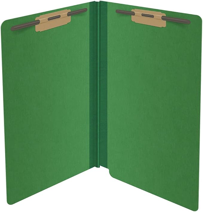 Ecom Folders End Tab Pressboard File Folders | Legal Size 25 Pt Stock with 2" Tyvek Expansion | Full Cut Tabs for Medical Charts, Legal Documents & Office Records | Moss Green, Box of 25 - Image 4