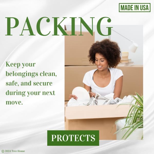 Tree House Packing Paper for Moving – 450 Newsprint Packing Paper Sheets – 27” x 17” Paper for Packing Dishes, Shipping, and Moving Supplies – Recyclable Movers’ Paper – Made in USA - Image 2