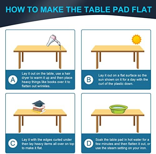16x84 in Office Desk Blotter Pad Clear Plastic PVC Table Sheet Protector Cover Transparent Table Mat for Rectangular Dining Kitchen Coffee Dressing End Table Candle Furniture Surface - Image 7