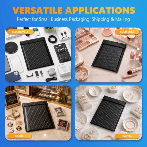 Metronic Bubble Mailers 6x10 Inch 600 Pack Black Waterproof Bubble Mailer - Image 3