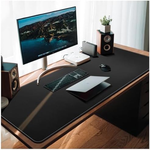 CENNBIE Leather Desk Mat, 66.9" x 23.6" Desk Mat on top of desks (Black) - Image 4
