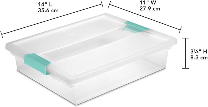 Sterilite Large Clip Box, Clear Storage Bin with Latching Lid, 6 Pack | Storage Containers with Latching Lids for Writing, Arts or Crafts Supplies - Home, Office, Classroom & Workshop Organization - Image 3