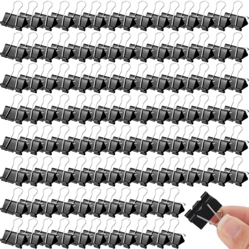 Yexiya 1000 Pcs Binder Clips Bulk Black Metal Clip,0.75 Inch by Yexiya