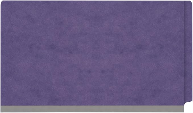 Pressboard Classification Folders, Full Cut End Tab, Legal Size, 3 Dividers, Purple (Box of 10) - Image 3