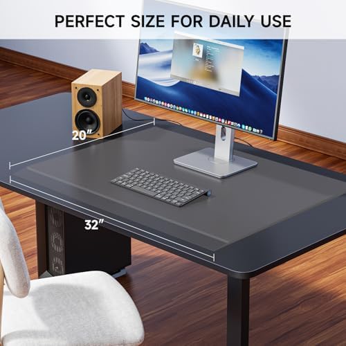 VASUHOME 32" x 20" Grey Tempered Glass Desk Mat with Beveled Edge - Ergonomic Desk Protector, Dry Erase Surface, Ideal Table Top Protector for Home & Office - Image 7
