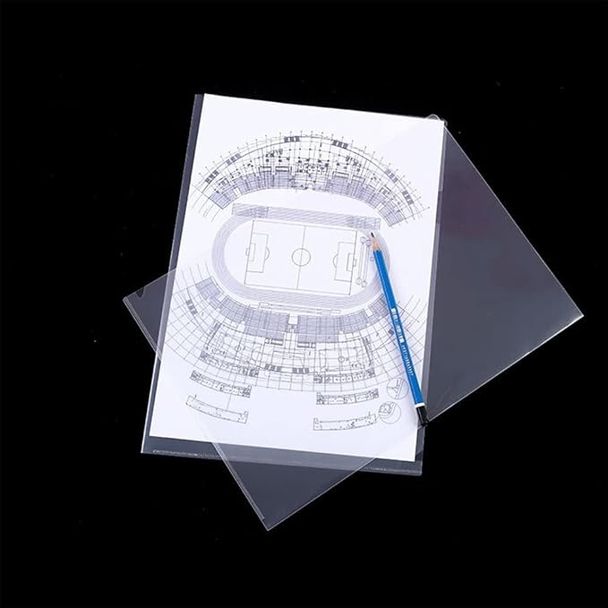 20Pcs Clear Folders Plastic Project Pockets, Clear Document Folders, 12.2" x 8.7", Plastic Folders for Letter Size and A4, for School and Office Supplies, Transparent - Image 4
