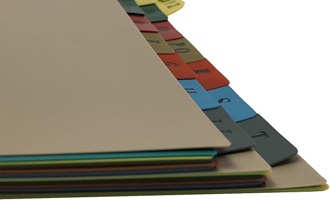 Plastic Alphabet Divider Set, 21-Tab, Multi-Color, 1 Set | Heavy Duty, for Side-Opening 3-Ring Binders, 1614-00 - Image 4