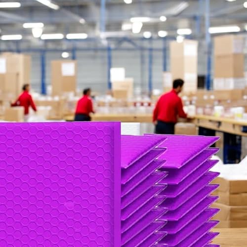 iMBAPrice 100-Pack #6 (12.5" x 19") Premium Mat Purple Color Self Seal Poly Bubble Mailers Padded Shipping Envelopes (Total 100 Bags) - Image 7