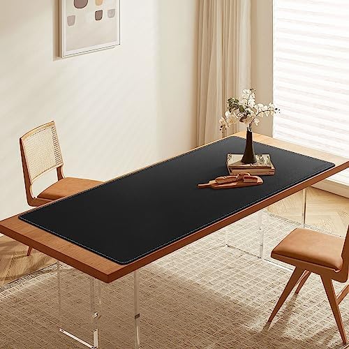 CENNBIE Leather Desk Pad Large, 55.1" x 27.5" Desk Mat Protector (Black) - Image 4