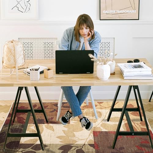 Office Chair Mat for Hardwood Floor, 60"x45" Easy Glide Computer Desk Mat Protector for Rolling Chair Under Desk Rug Nonslip Backing, Machine Wash, (Modern) - Image 2