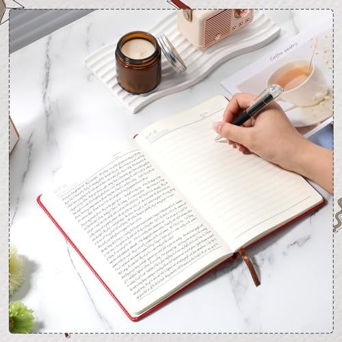 Estune 10 Pack Lined Journal Notebook A5 Tree of Life Hardcover Leather Journal with 10 Pen, College Ruled Notebook for Travel, Business, Work, Office, School Note Taking Diary(Vivid Color) - Image 6