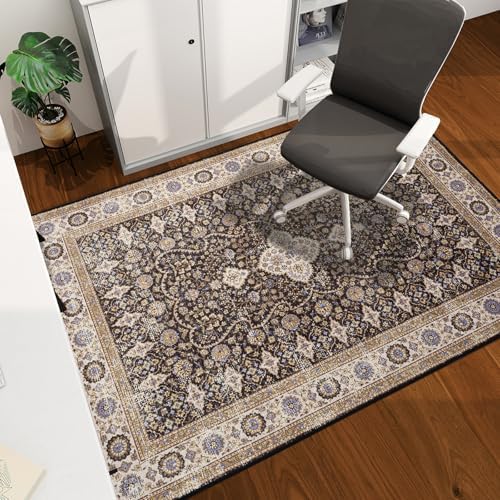 Office Chair Mat for Hardwood Floor, 60"x45" Easy Glide Computer Desk Mat Protector for Rolling Chair Under Desk Rug Nonslip Backing, Machine Wash, (Modern) by CHAKME