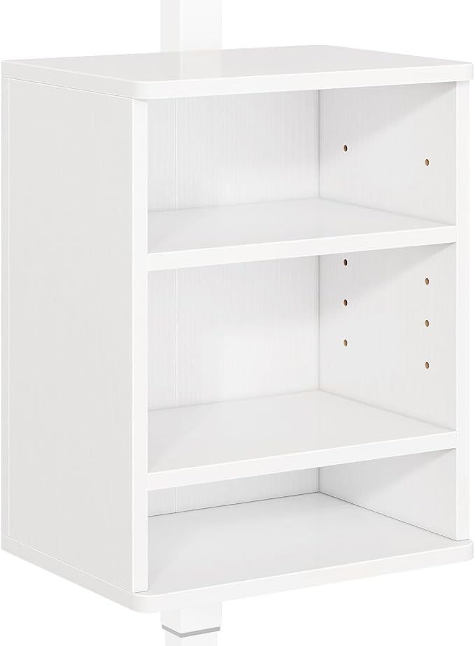 IBUYKE Under Desk Storage Cabinet Clamp on Desk Legs Shelf UTMZ012W | Adjustable Shelf, for Standing Desks Shelf, for Office,Elevating Your Workspace - Image 8