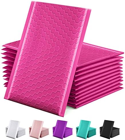 GSSUSA Bubble Mailers 6x10" Usable Size 6x9" Padded Envelopes Pink 100 Pack by GSSUSA