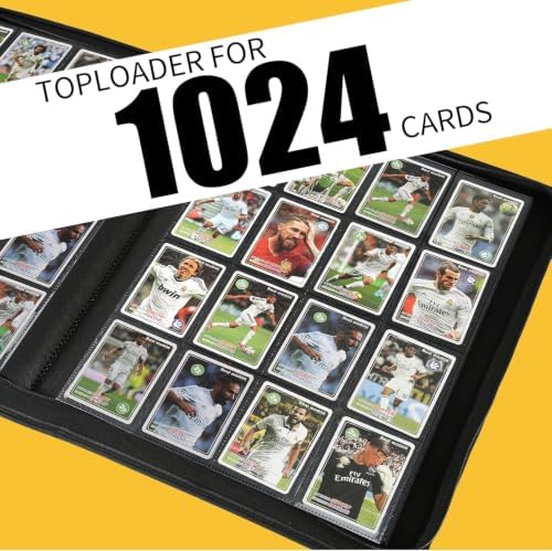 16-Pocket Business Card Binder holds 1024 Cards, Premium Diamond PU Leather Name Card Holder Organizer with Zipper, Black Sleeves Side Loading Card Book for Collectors & Office(light blue) - Image 6