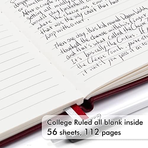 feela 15 Pack Pocket Small Notebooks Bulk, Mini Cute Notepads Hardcover College Ruled Lined Journals with Pen Holder for School Business Memos, with 15 Black Pens, 3.5”x 5.5”, A6, Wine - Image 3