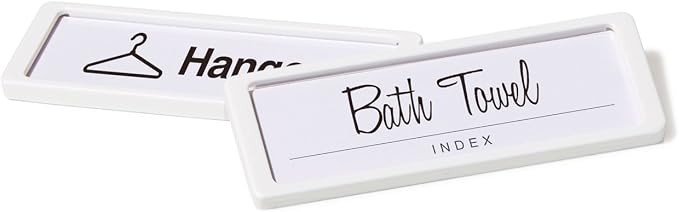 Like-it Storage Case Label Holder, Small, 4 Pieces, Width 2.5 x Depth 0.1 x Height 0.9 inches (6.3 x 0.4 x 2.2 cm), White, Made in Japan - Image 4