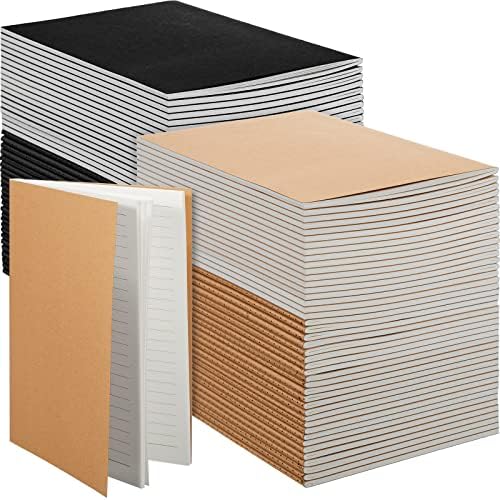 Mimorou 100 Pcs A5 Journals Notebooks Bulk,Brown,Lined by Mimorou