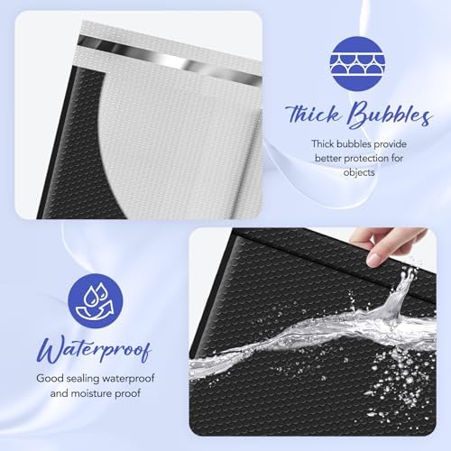 Fuxury Bubble Mailers 14.5x20" 15 Pack Black Extra Large Padded Envelopes - Image 3